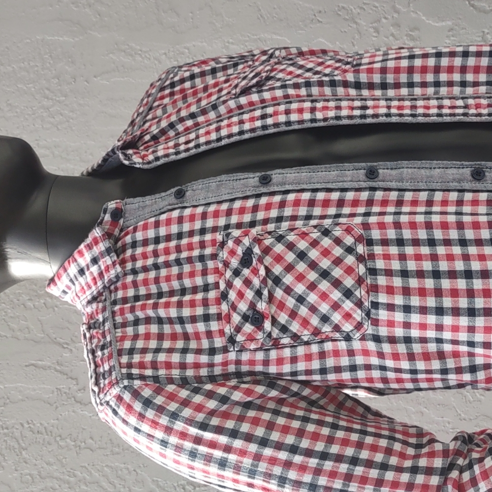 BUFFALO JEANS MEN'S SEER-SUCKER SPORT SHIRT